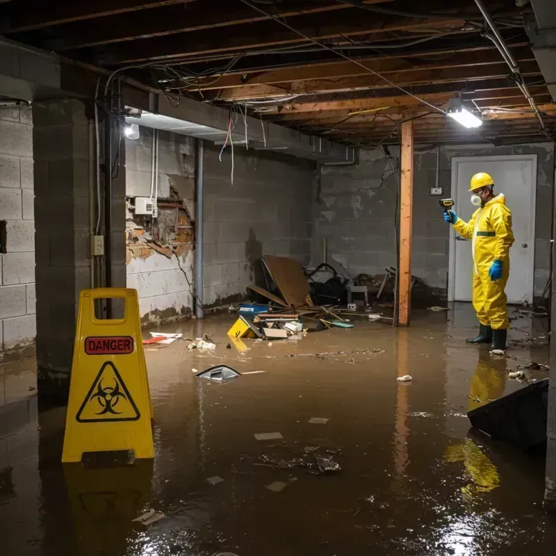 Flooded Basement Electrical Hazard in Fulton County, IN Property